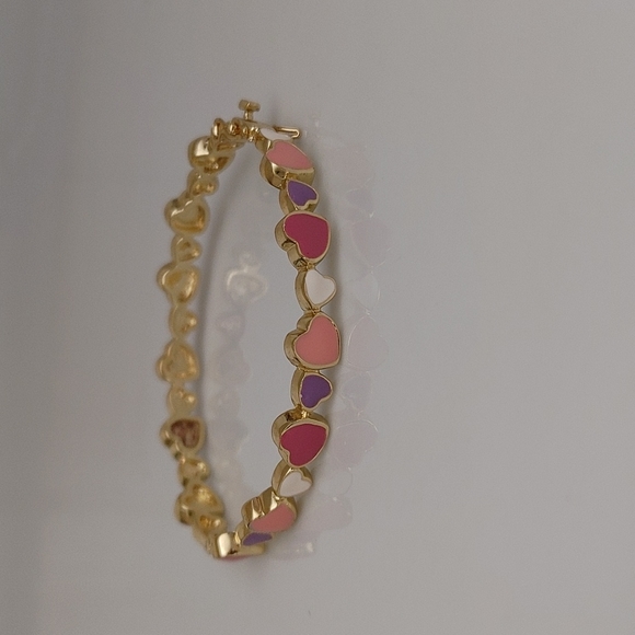 MTS Enamel Heart Bangle Bracelet. - Picture 8 of 8